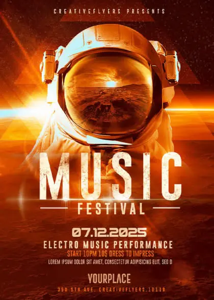 A Futuristic flyer psd to edit