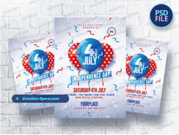 Patriotic Party Poster Design (1) Red, White & Blue flyer