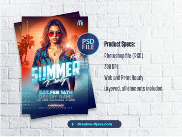 Summer Party Night Flyer (3) Summer Party Night Flyer