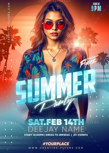 Summer Party Night Flyer