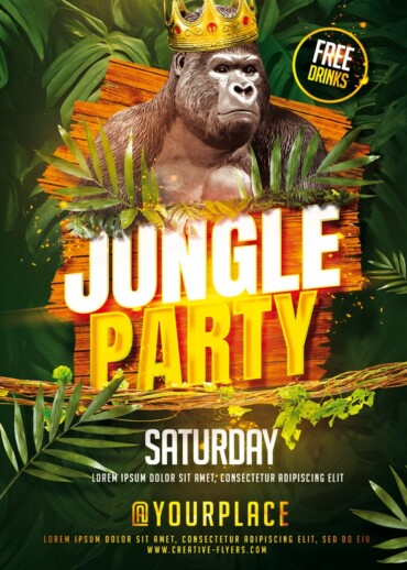 Jungle Party flyer
