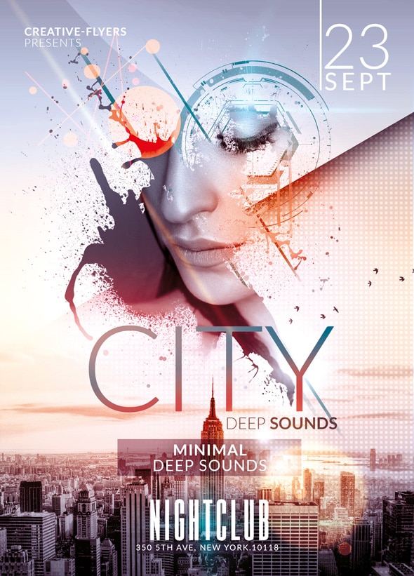 Minimalist Flyer for Club Party