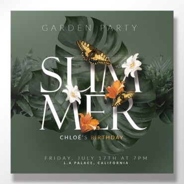 Summer Birthday Card Invitations Summer Birthday Card Invitations