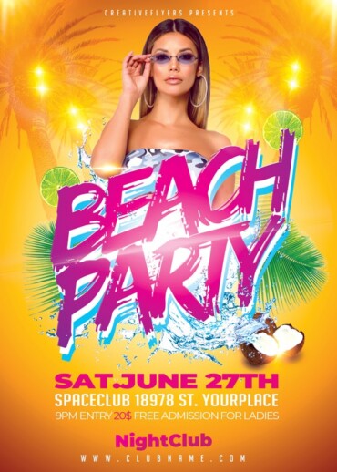 Beach party Flyer