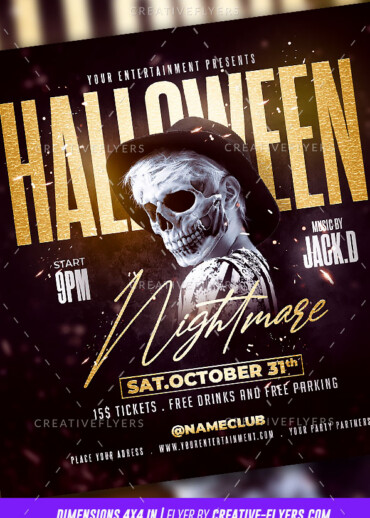 creative flyer for halloween party