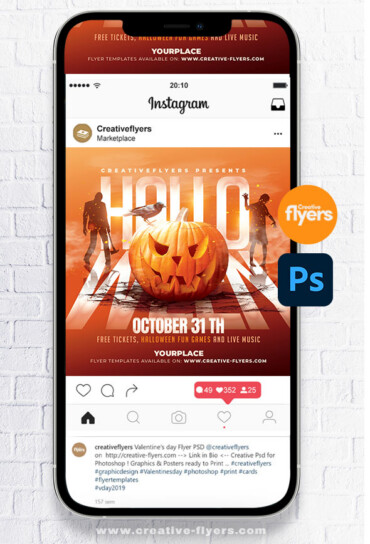 Halloween design PSD (3) Halloween Photoshop Flyer