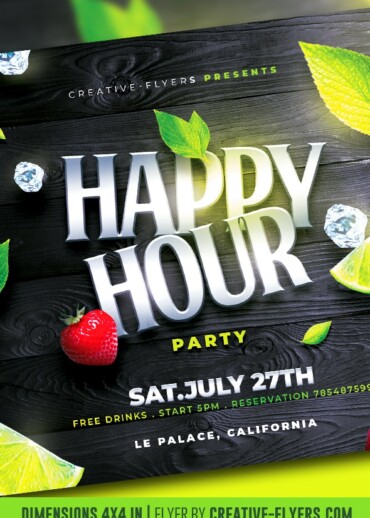 Happy Hour Flyer Design