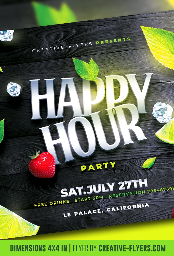 Happy Hour Flyer Design