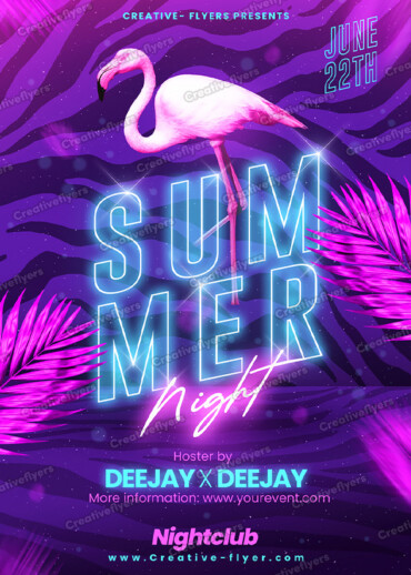 Neon Flamingo Night Vibes