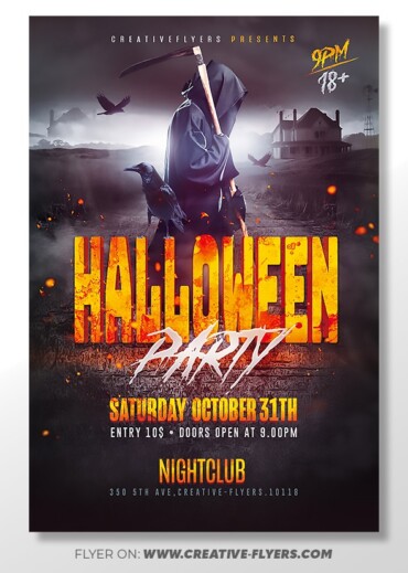 Halloween Party Flyer Design