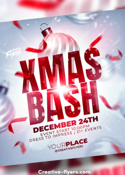 Creating a Clean and Modern Xmas Bash Flyer
