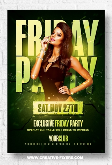 Friday Party Flyer Design