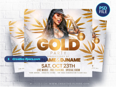 Gold and White party flyer (2) Gold and White party flyer