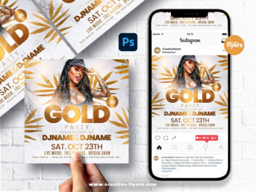 Gold and White party flyer (3) Gold and White party flyer