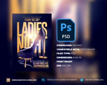 Ladies Night Flyer Design