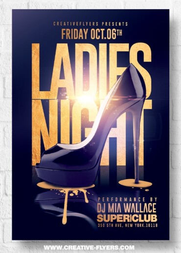 Ladies Night Flyer Design