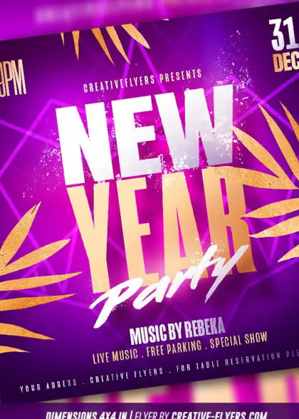 Customizable New Year Flyer