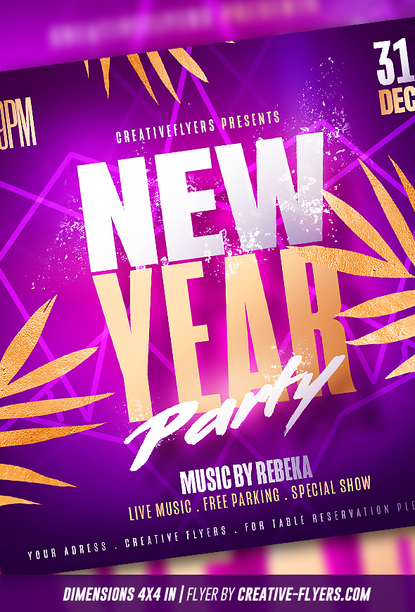Customizable New Year Flyer