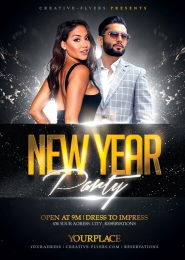 Elegant New Year's eve Flyer template