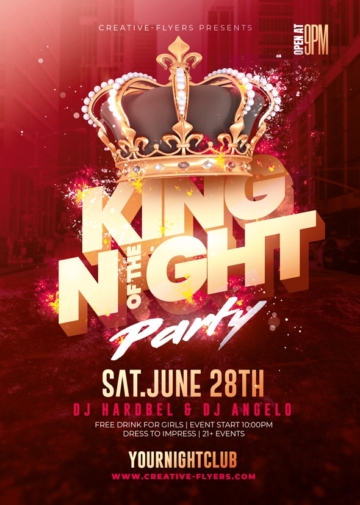 King of the Night Flyer Design