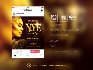 NYE Party flyer template (3) NYE Party flyer template