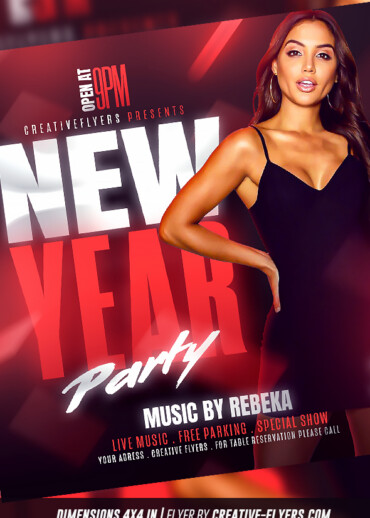Nightclub New Year flyer