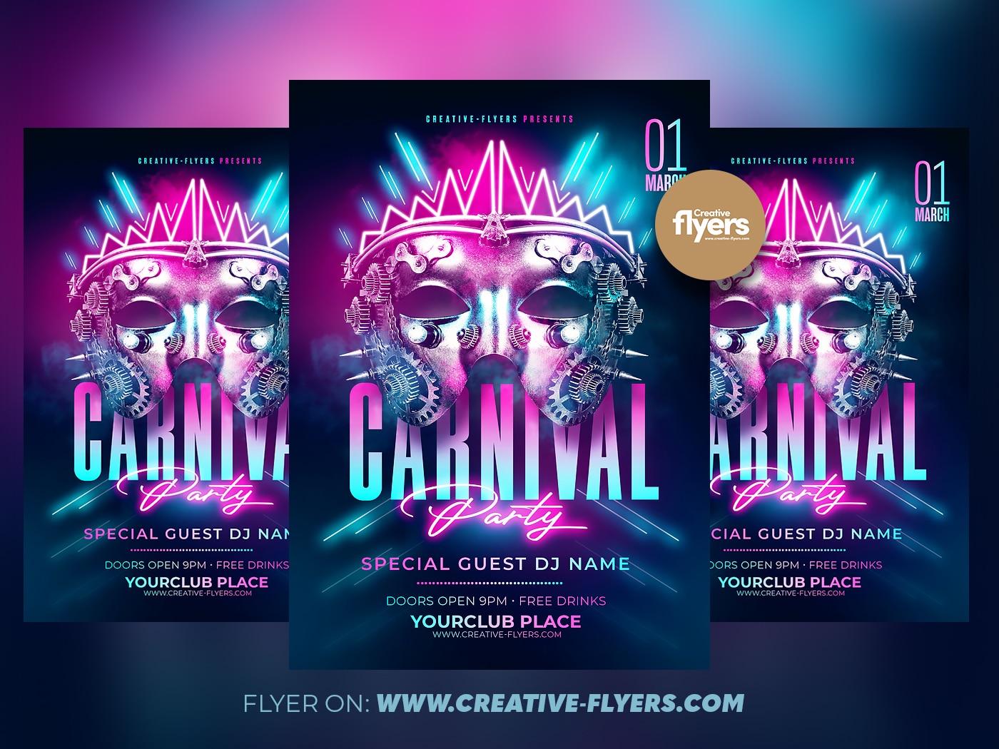 Carnival Party Flyer Design 2 Carnival Party Flyer Design