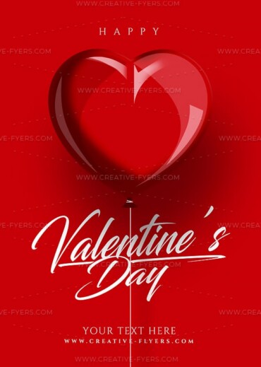 Elegant Red Valentine Card