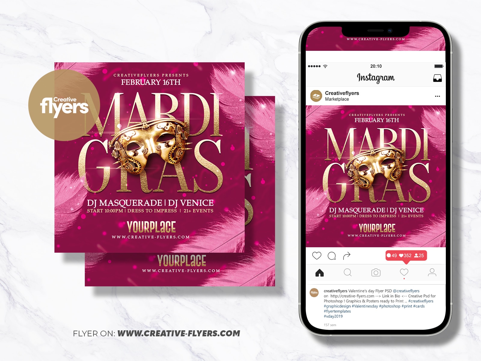 Mardi Gras Psd Flyer 2 Mardi Gras Psd Flyer