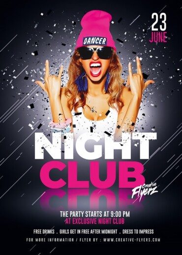 Night Club Flyer A5 Template