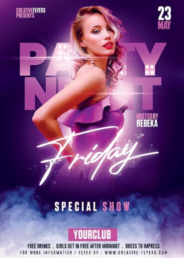 Night Club Flyer Photoshop Graphic