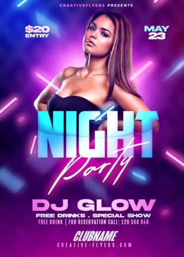 Night Party Flyer to Download