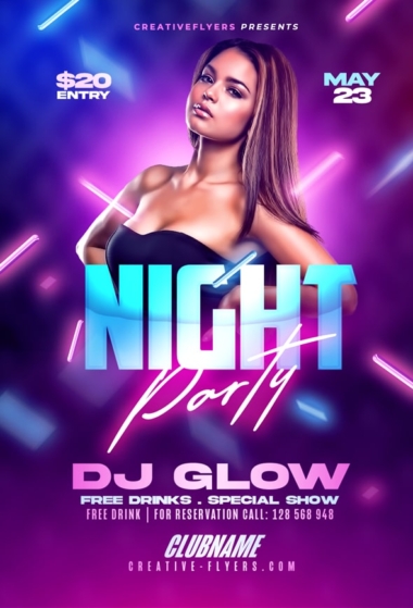 Night Party Flyer to Download