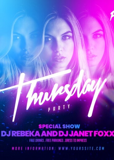 Nightclub Dj Party Flyer Social Media