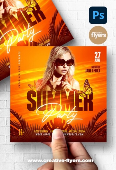 Summer Party Flyer 04_0104 (3) Summer Party Flyer and Social Media Post