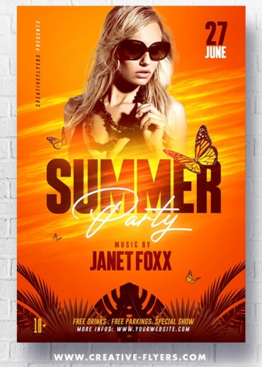 Summer Party Flyer and Social Media Post