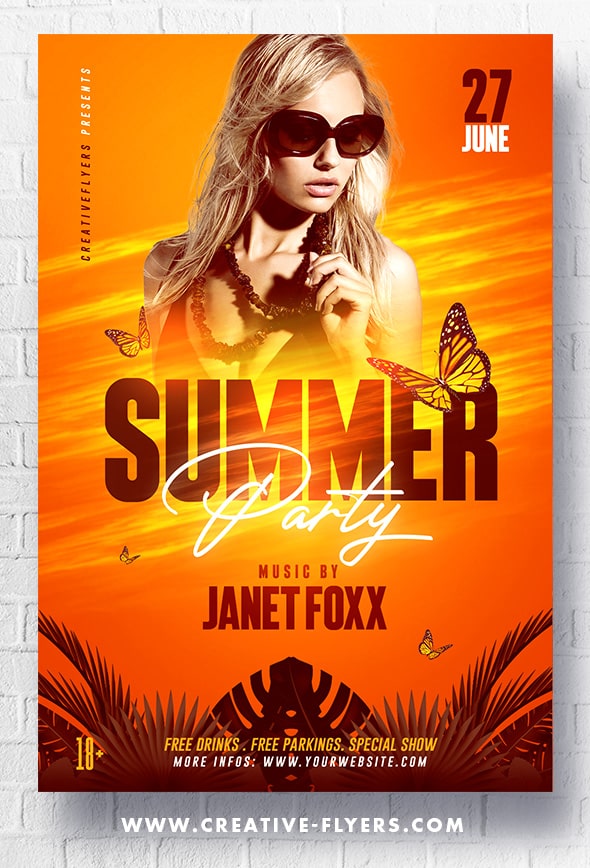 Summer Party Flyer and Social Media Post