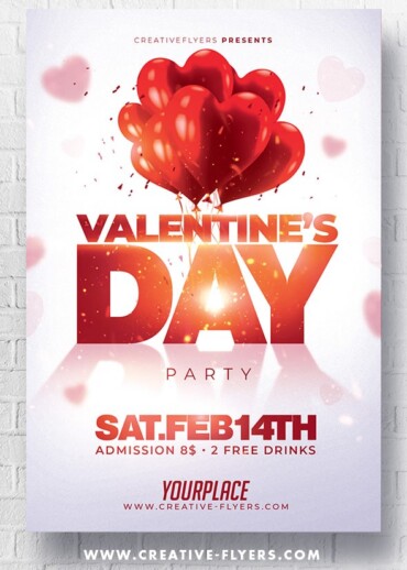 Valentine's day flyer design