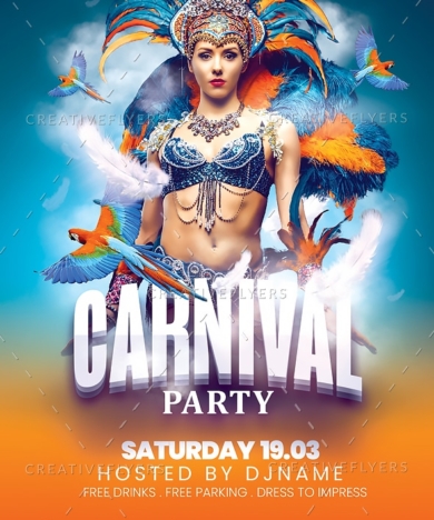 Carnival Party Flyer PSD