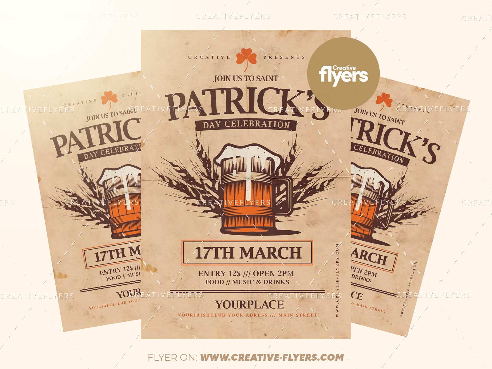 Retro St Patrick’s Day Flyer Retro St Patrick’s Day Flyer