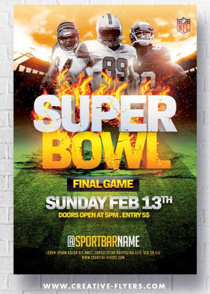 Super Bowl Flyer Template