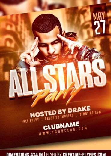 All Stars Party Flyer Design