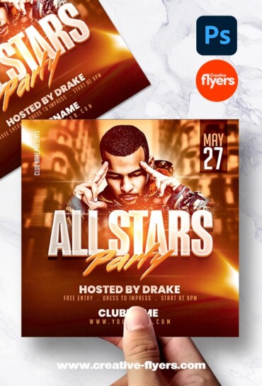 All Stars Party Flyer Design (3) All Stars Party Flyer Design