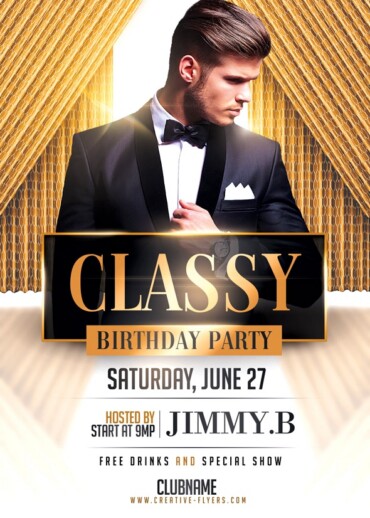 Classy Birthday Party Flyer