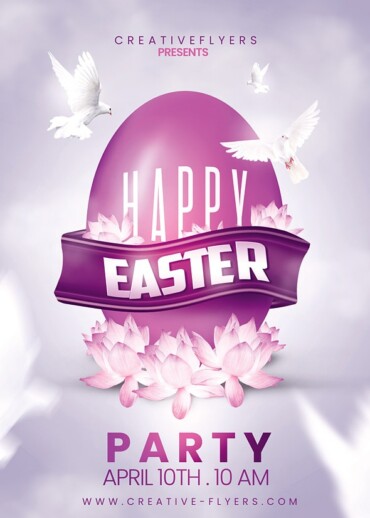 Easter Party Flyer Design