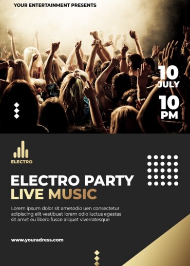 Free Music Party Flyer PSD