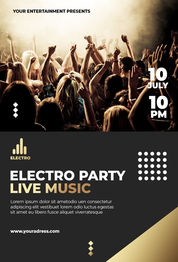 Free Music Party Flyer PSD