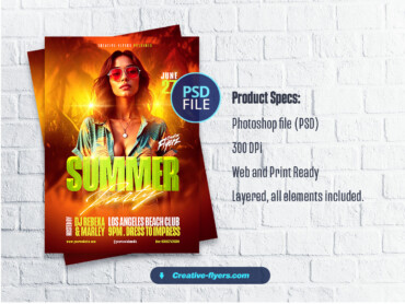 Sunset vibes Summer Party (3) Summer Party flyer