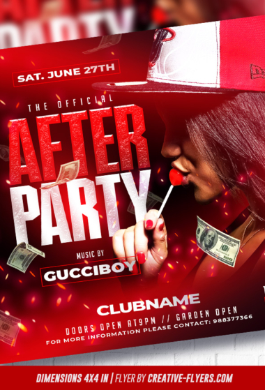 After Party Flyer template
