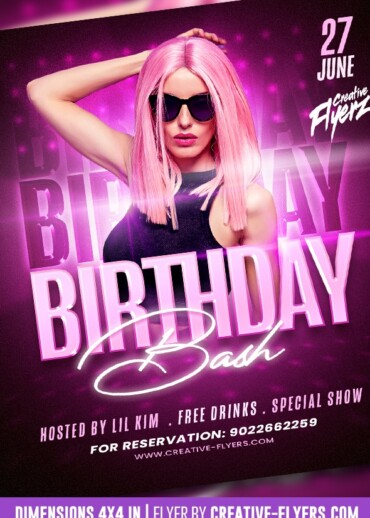 Birthday Bash Flyer PSD